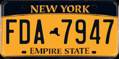 NY license plate FDA7947
