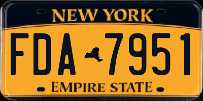 NY license plate FDA7951