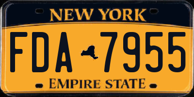 NY license plate FDA7955