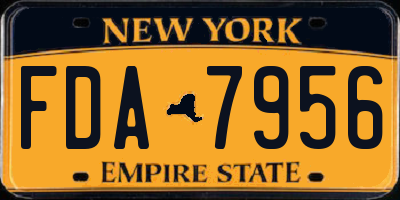 NY license plate FDA7956