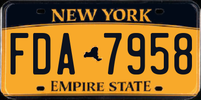 NY license plate FDA7958
