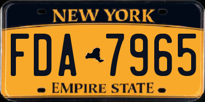 NY license plate FDA7965