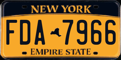 NY license plate FDA7966