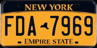 NY license plate FDA7969