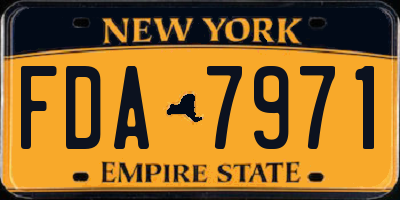 NY license plate FDA7971