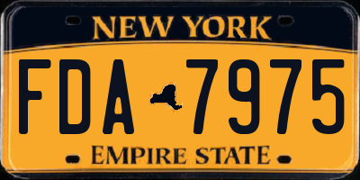 NY license plate FDA7975