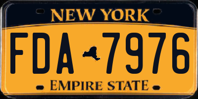 NY license plate FDA7976