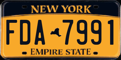 NY license plate FDA7991