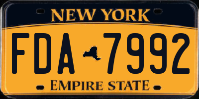 NY license plate FDA7992