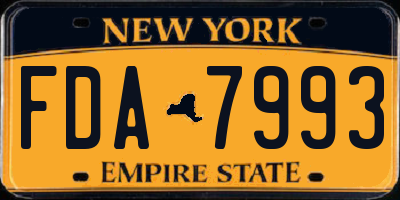 NY license plate FDA7993
