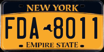 NY license plate FDA8011