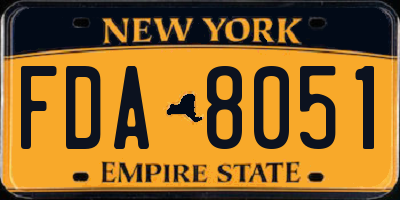 NY license plate FDA8051