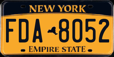 NY license plate FDA8052