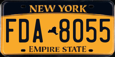 NY license plate FDA8055