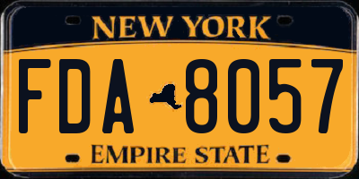 NY license plate FDA8057