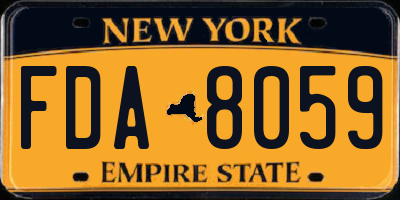NY license plate FDA8059