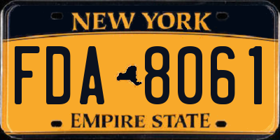 NY license plate FDA8061