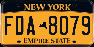 NY license plate FDA8079