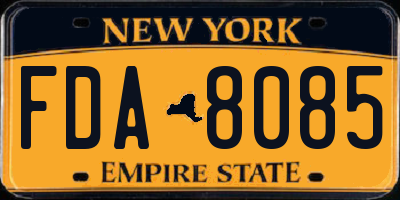 NY license plate FDA8085