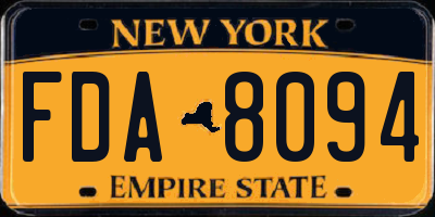 NY license plate FDA8094