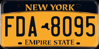 NY license plate FDA8095