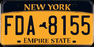 NY license plate FDA8155