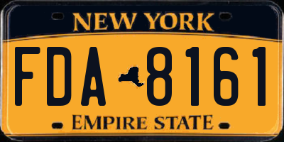 NY license plate FDA8161