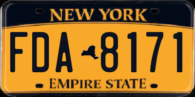 NY license plate FDA8171