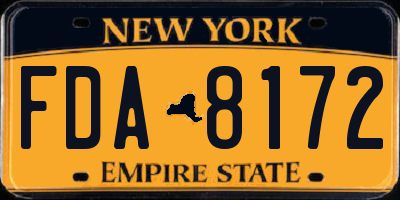 NY license plate FDA8172