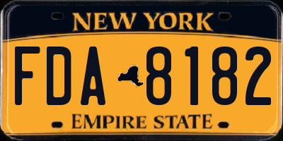 NY license plate FDA8182