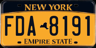 NY license plate FDA8191