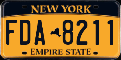 NY license plate FDA8211