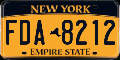 NY license plate FDA8212