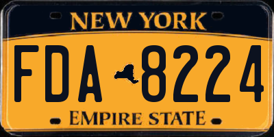NY license plate FDA8224