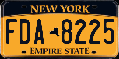 NY license plate FDA8225