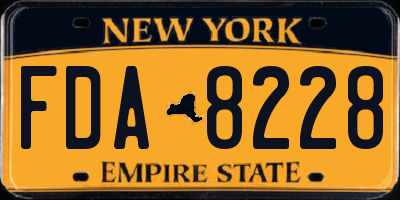 NY license plate FDA8228