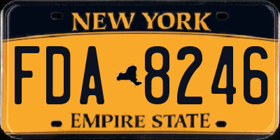 NY license plate FDA8246