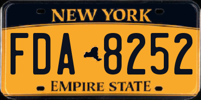 NY license plate FDA8252