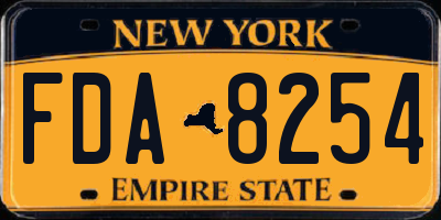 NY license plate FDA8254