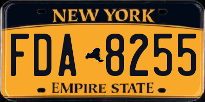 NY license plate FDA8255
