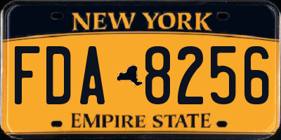 NY license plate FDA8256