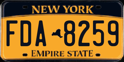 NY license plate FDA8259