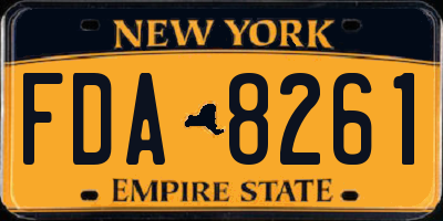 NY license plate FDA8261