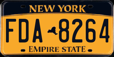 NY license plate FDA8264