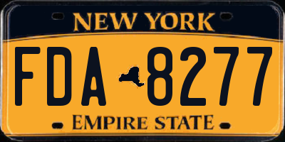 NY license plate FDA8277