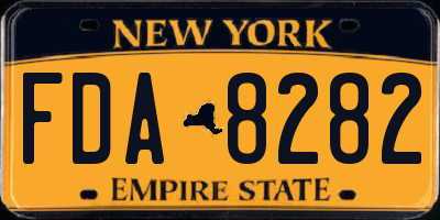 NY license plate FDA8282