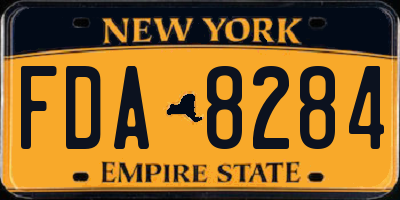 NY license plate FDA8284