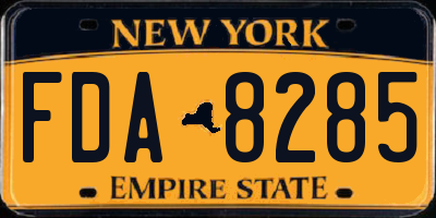 NY license plate FDA8285