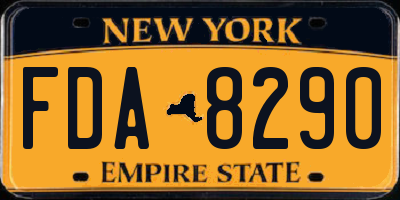 NY license plate FDA8290