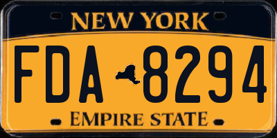 NY license plate FDA8294